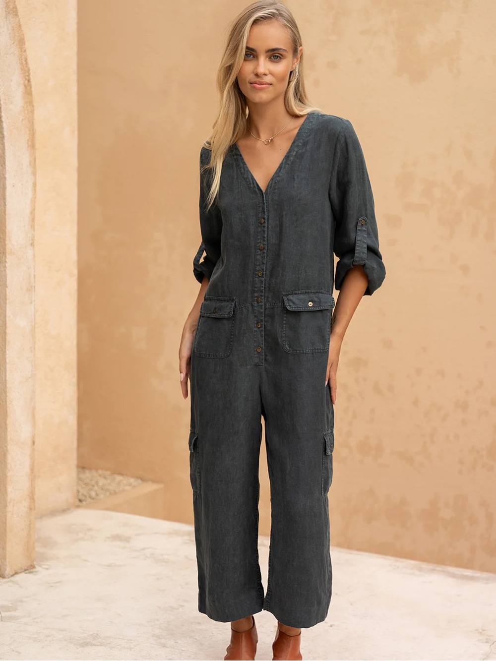 Nomad the Label French Linen Jumpsuit